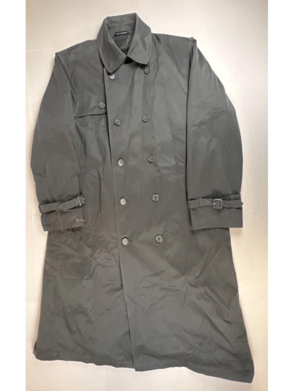 London Fog Men's Size 40 Reg Gray Trench Coat Belted Double Breasted Made in USA